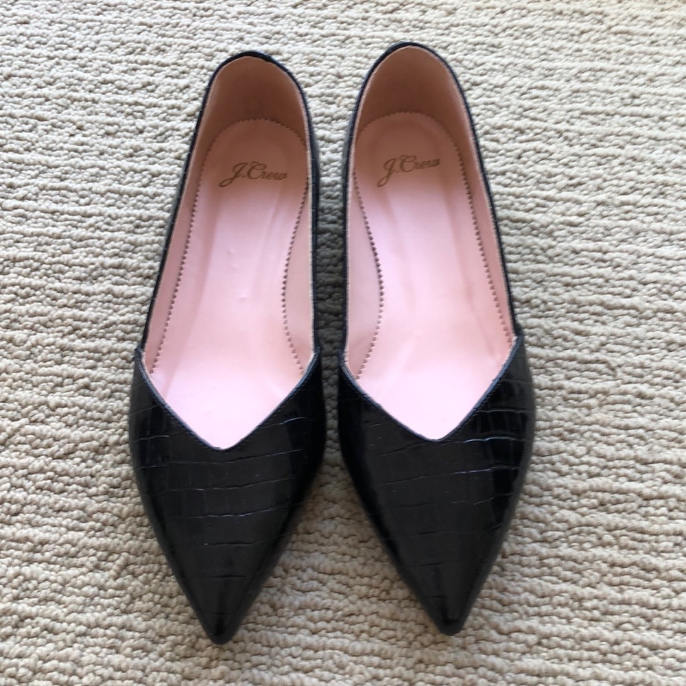 Jcrew pointed D’orsay flats